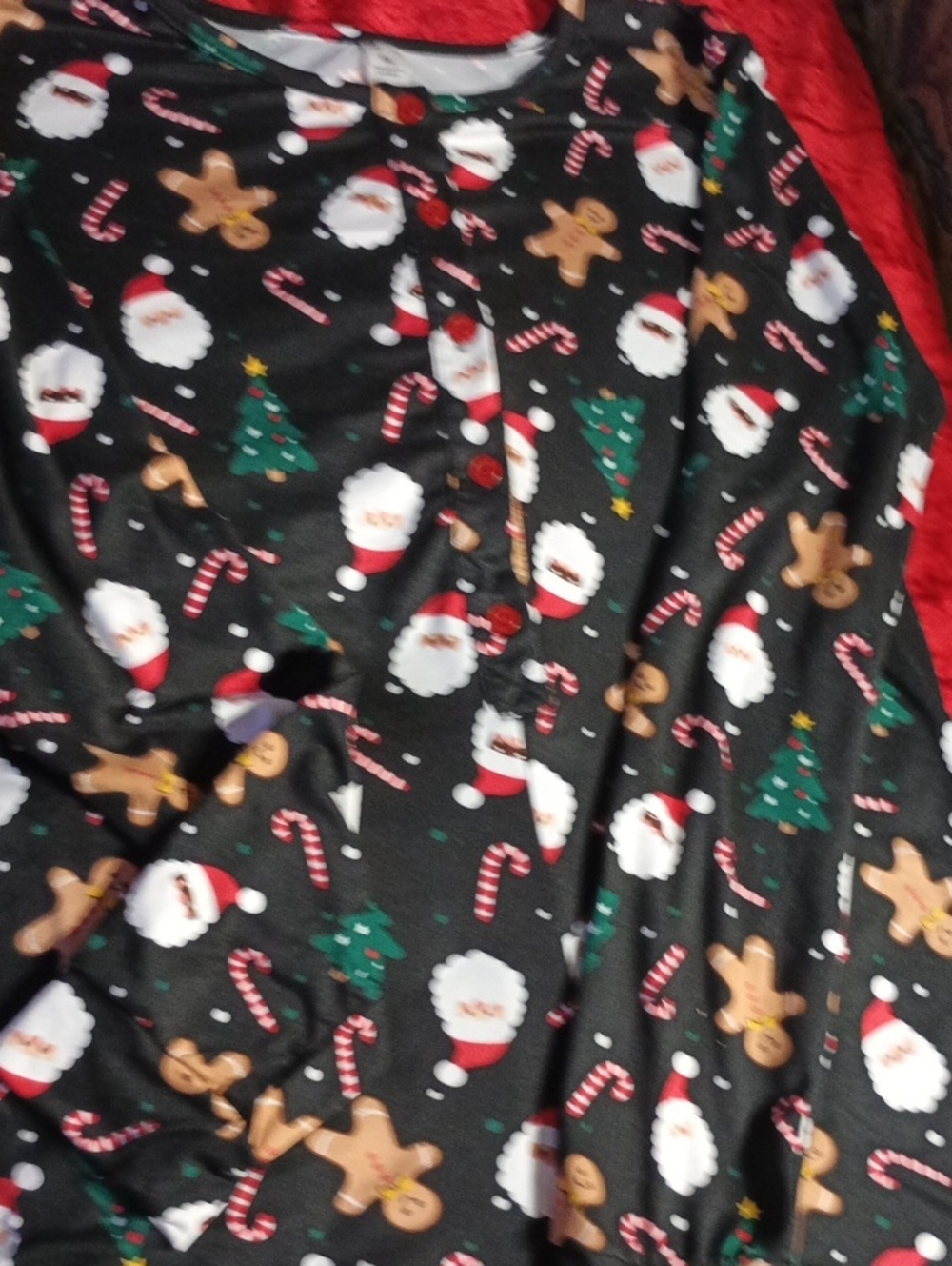Womens Long Sleeve Christmas Short Romper XXL